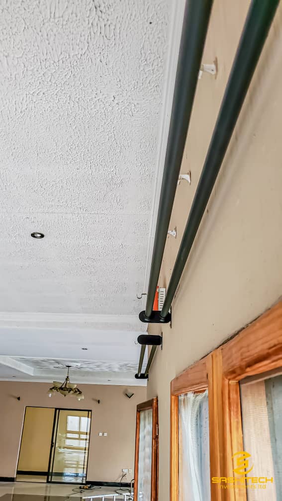 Custom steel curtain rods project for PAMSCO